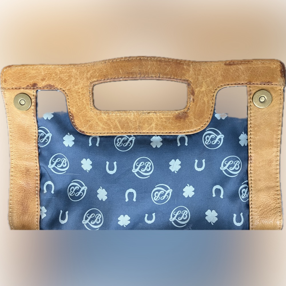 Vintage LUCKY BRAND leather magnetic close multi wear crossbody retired bag - Picture 8 of 16